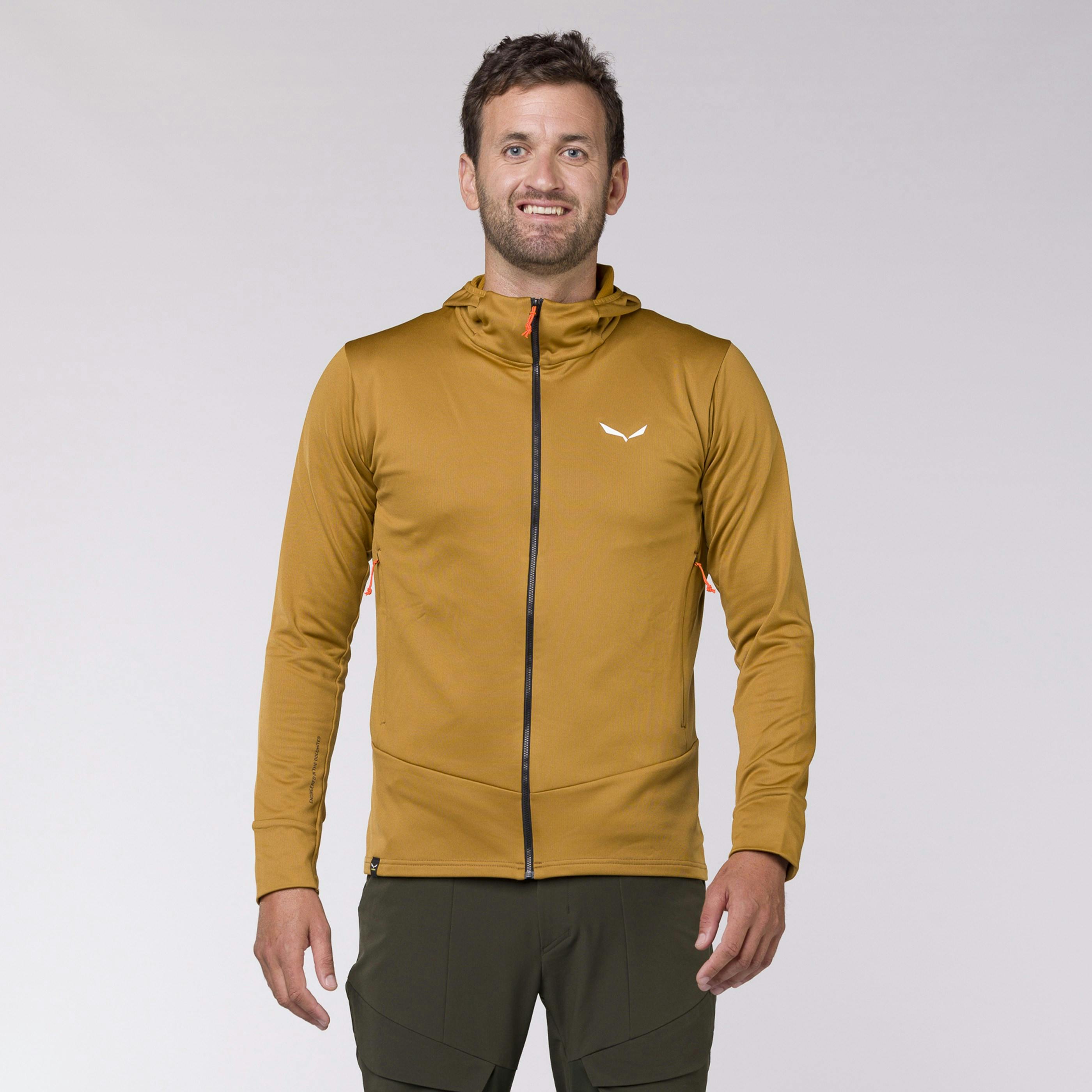 Polaire Salewa Puez Polarlite Homme Vert Olive - 1/4 Zip, Mèche, Thermique - Taille L