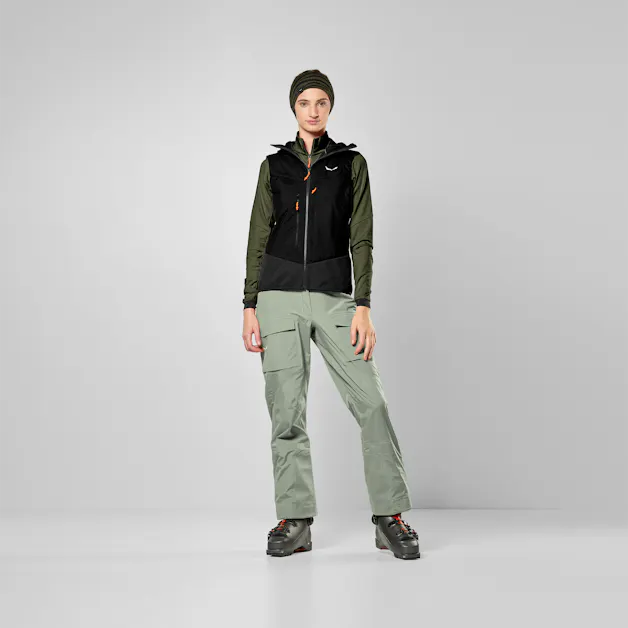 Sella Durastretch/Tirolwool® Responsive Hybrid Gilet Donna on_body image
