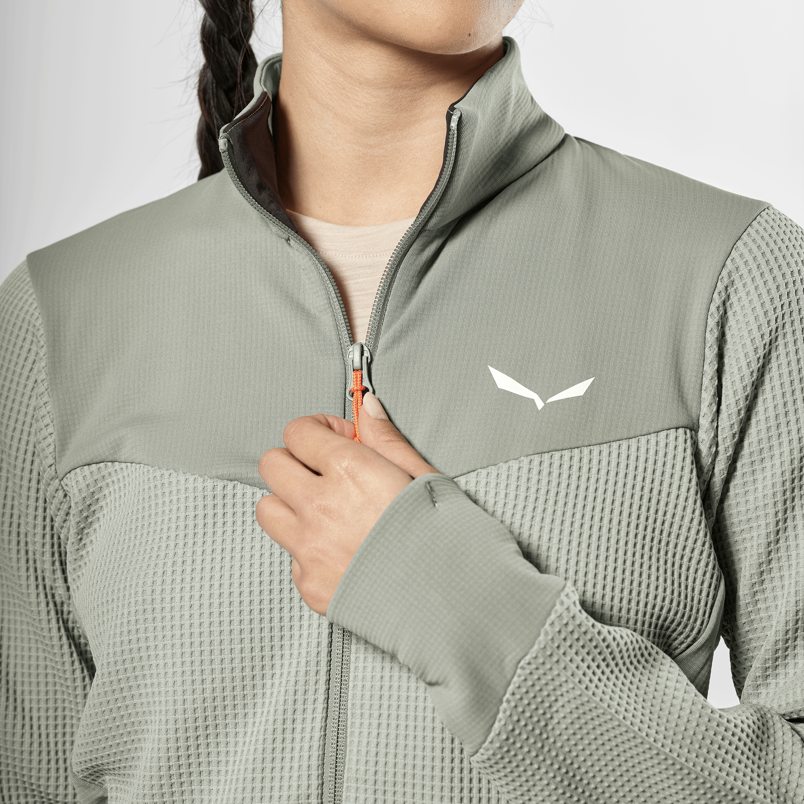 Puez Waffle Hybrid Polarlite Jacke Damen tech_detail image