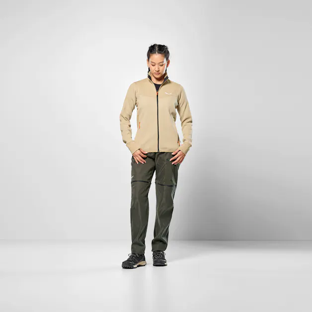 Puez Waffle Hybrid Polarlite Jacke Damen on_body image