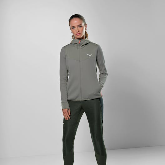 Puez Waffle Hybrid Polarlite Felpa con Cappuccio Donna on_body image