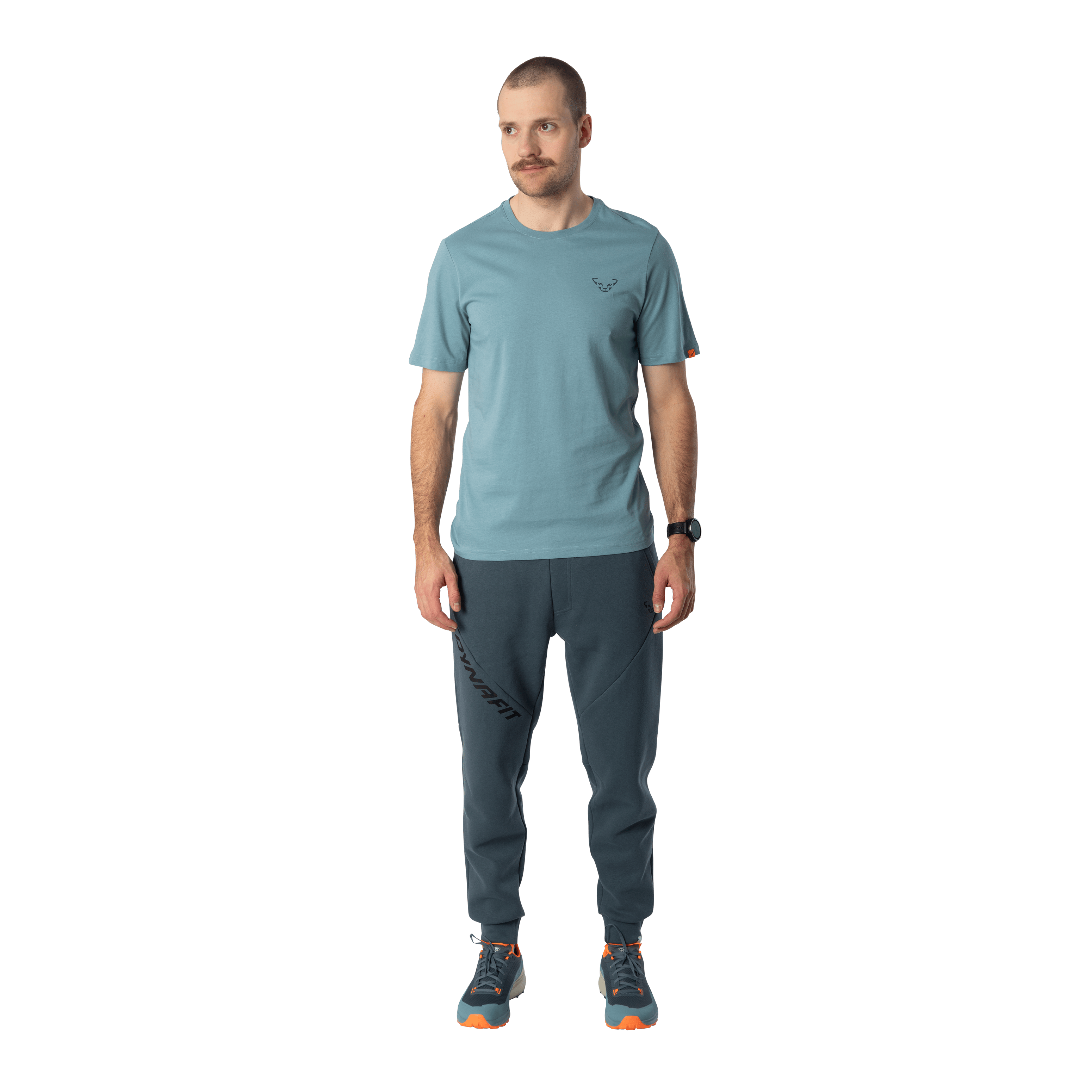 T-shirt in cotone con grafica sul retro uomo on_body image